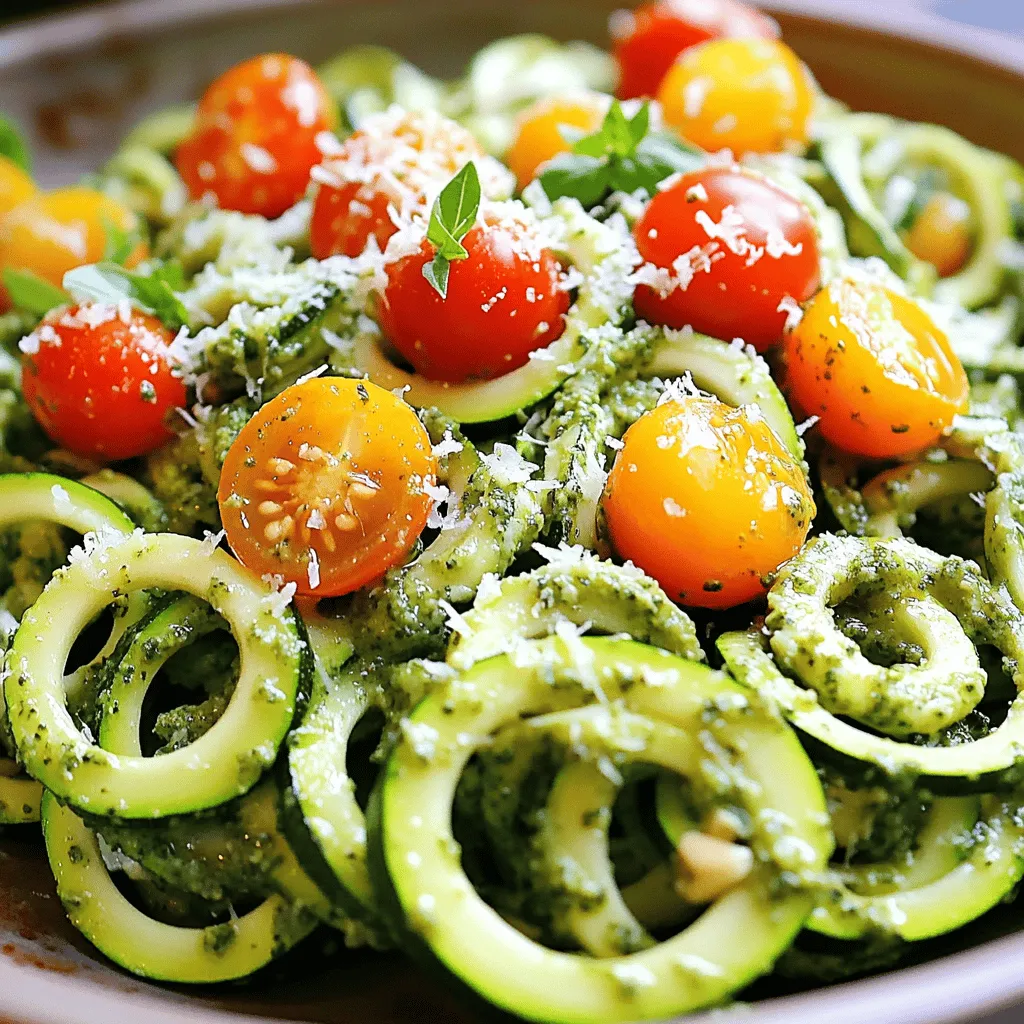 Zucchini Noodles with Pesto Fresh and Flavorful Dish