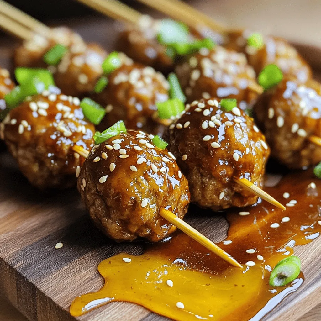 Teriyaki Glazed Meatball Skewers Savory and Satisfying