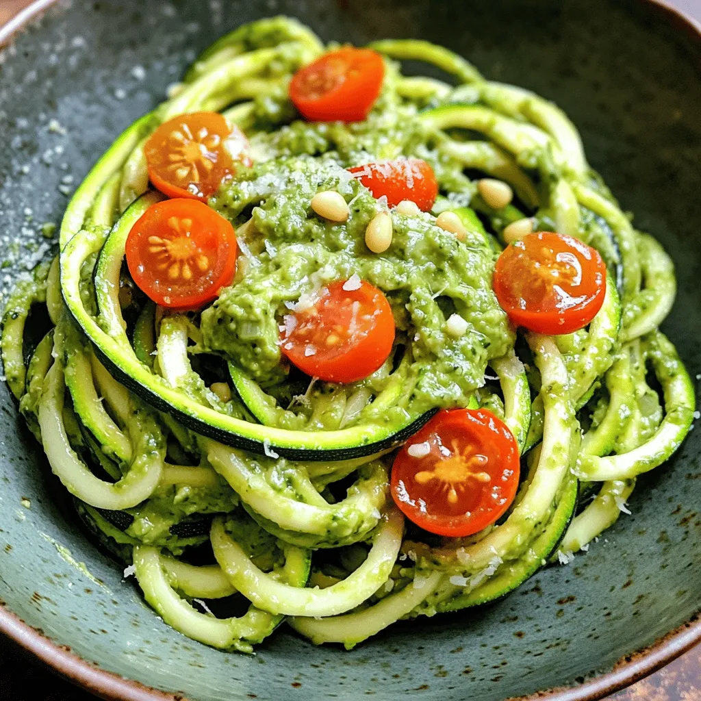 Zucchini Noodles with Pesto Savory and Fresh Meal