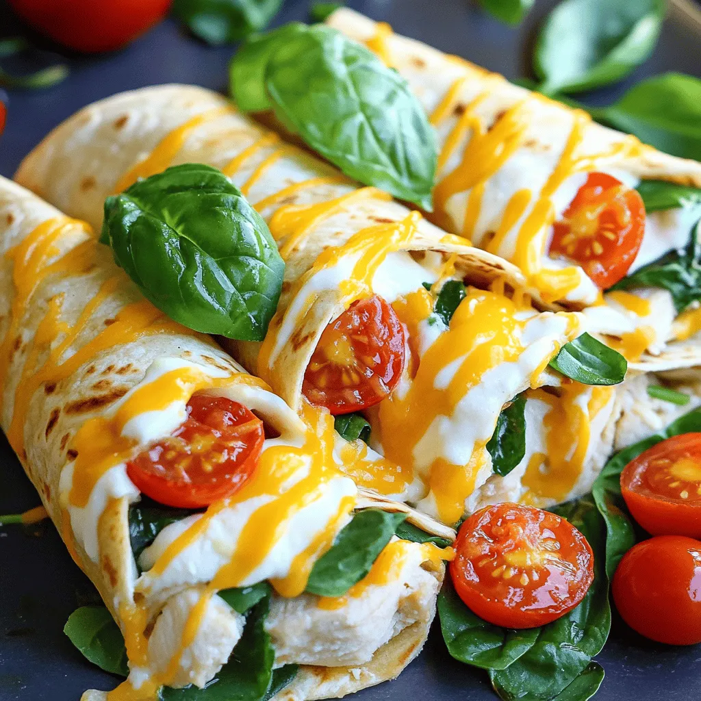 Cheesy Garlic Chicken Wraps Flavorful and Easy Meal