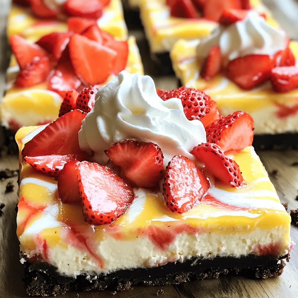 Golden Oreo Strawberry Cheesecake Bars Delightful Treat