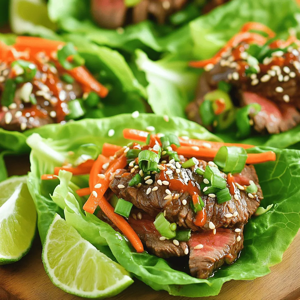 Steak &#038; Sriracha Lettuce Wraps Fresh and Flavorful Delight