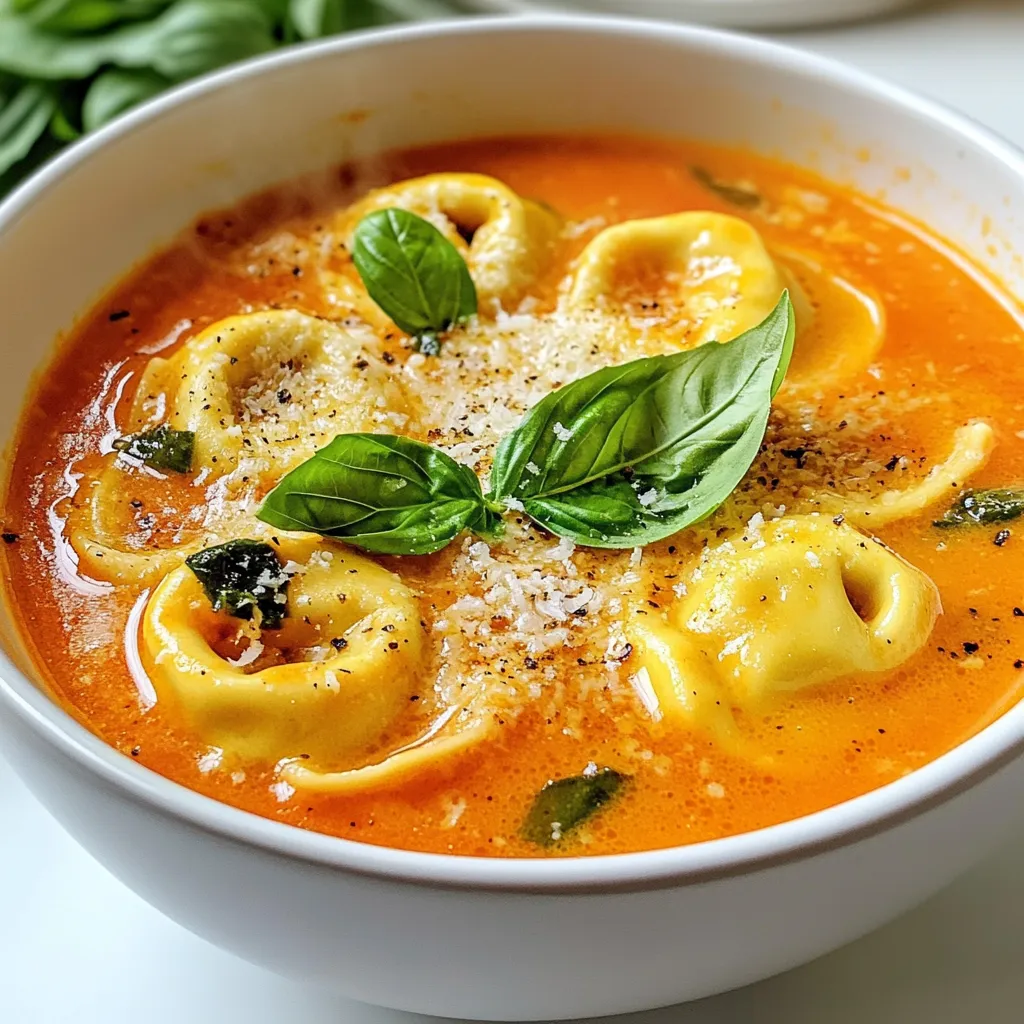 Creamy Tomato Basil Tortellini Soup Flavorful Delight