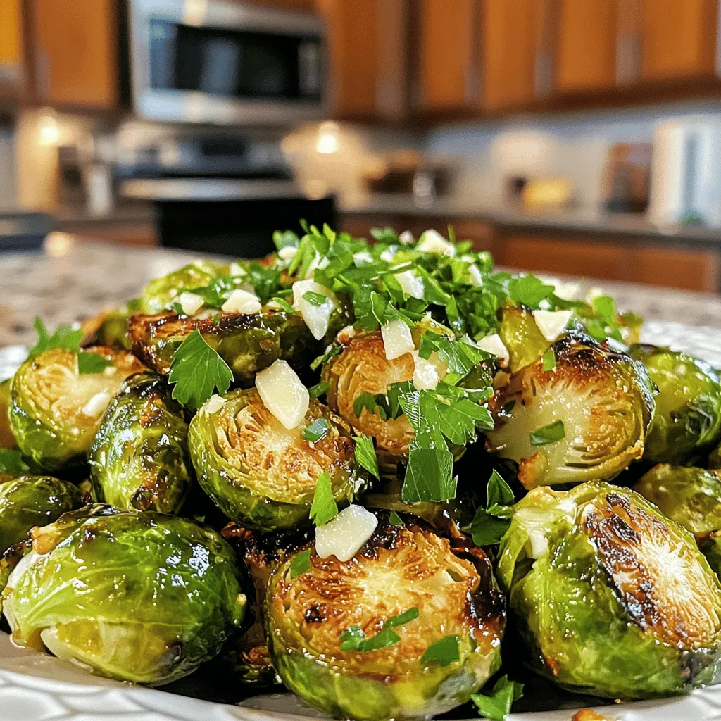 Air Fryer Garlic Parmesan Brussels Sprouts Delight