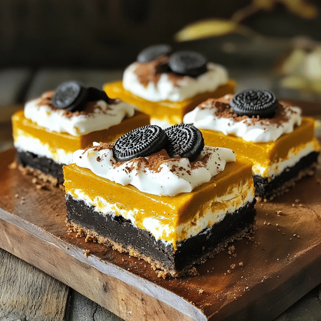 No-Bake Pumpkin Oreo Bars Simple and Yummy Treat