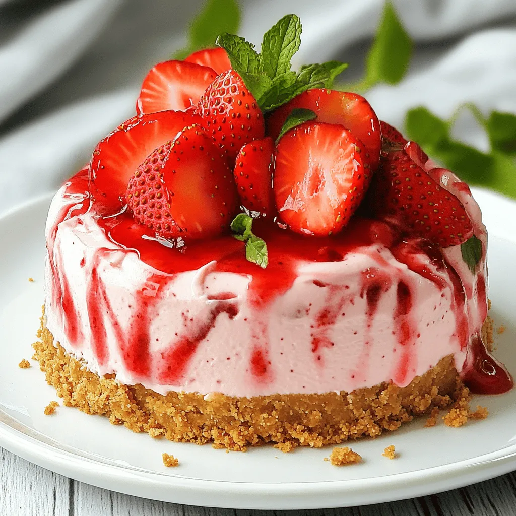 No Bake Strawberry Cheesecake Simple and Tasty Treat
