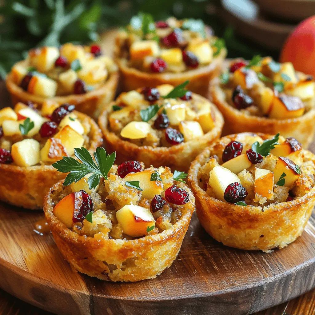 Cranberry Apple Stuffing Cups Flavorful Holiday Treat