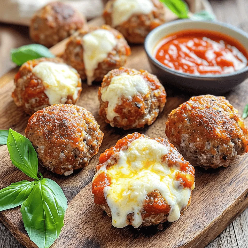 Air Fryer Mozzarella Stuffed Meatballs Delight