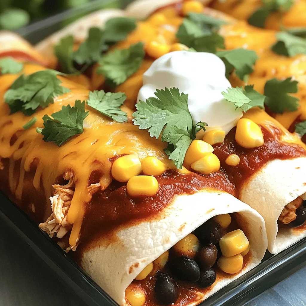 Easy Chicken Enchiladas Quick and Flavorful Dinner