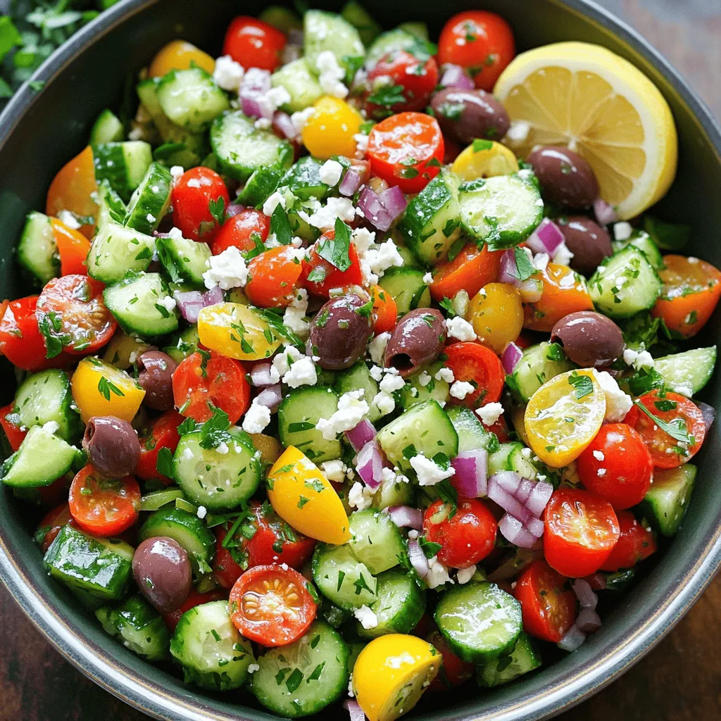 Mediterranean Cucumber Salad Fresh and Flavorful Dish