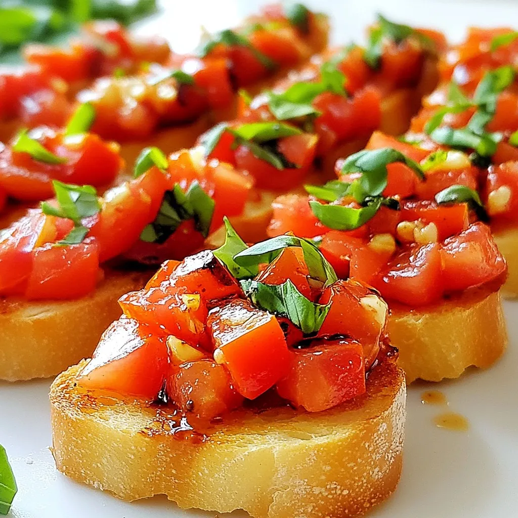 Roasted Garlic Tomato Bruschetta Simple and Tasty