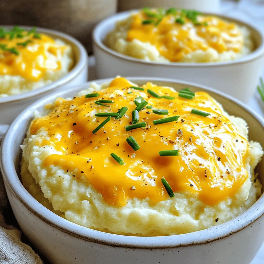 Cheesy Garlic Mashed Cauliflower Creamy Comfort Dish