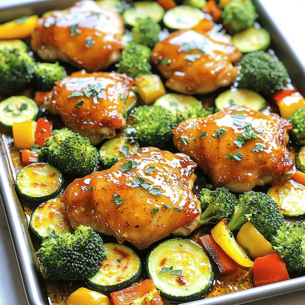 Honey Garlic Chicken Veggie Sheet Pan Delightful Meal