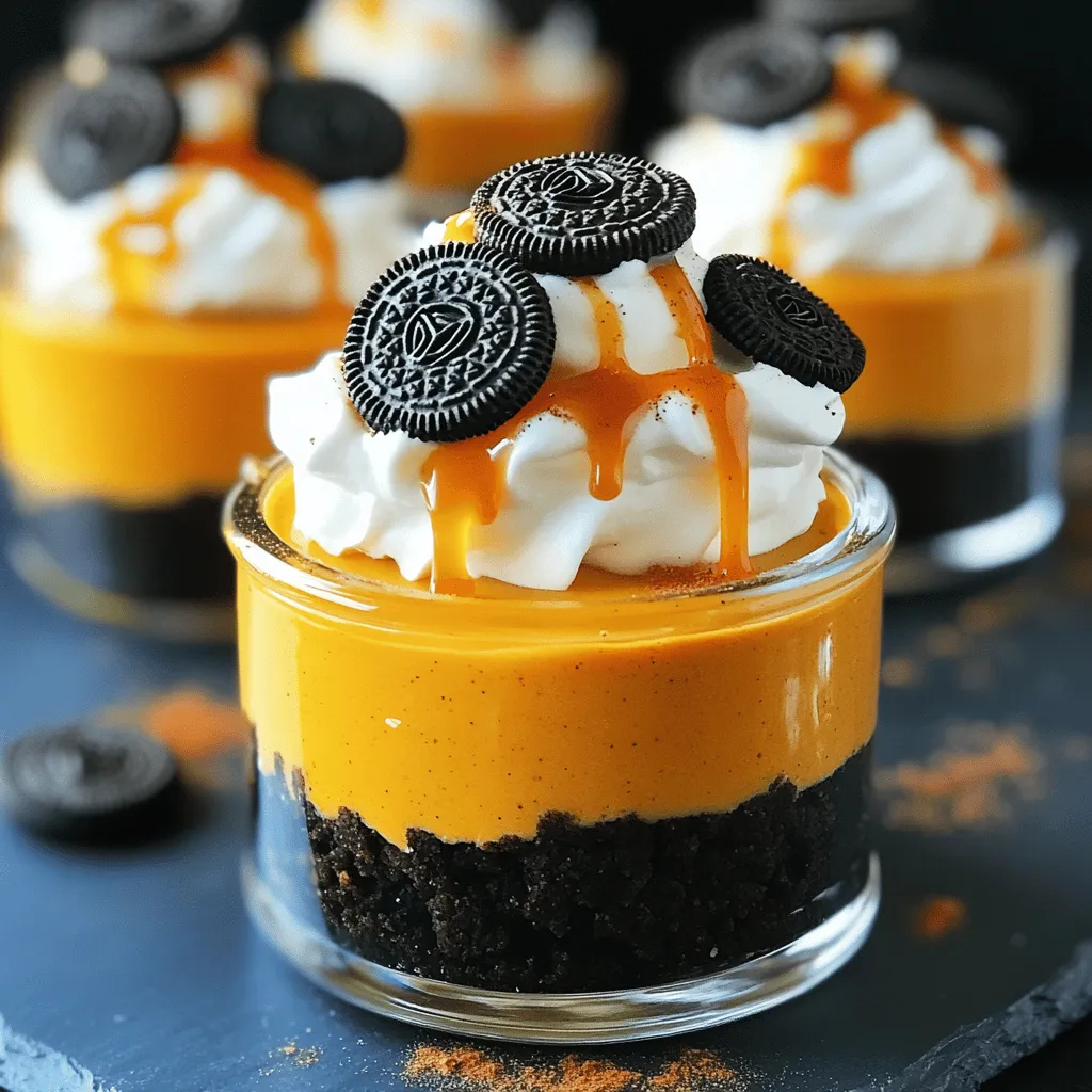 No Bake Oreo Pumpkin Cheesecake Cups Delight