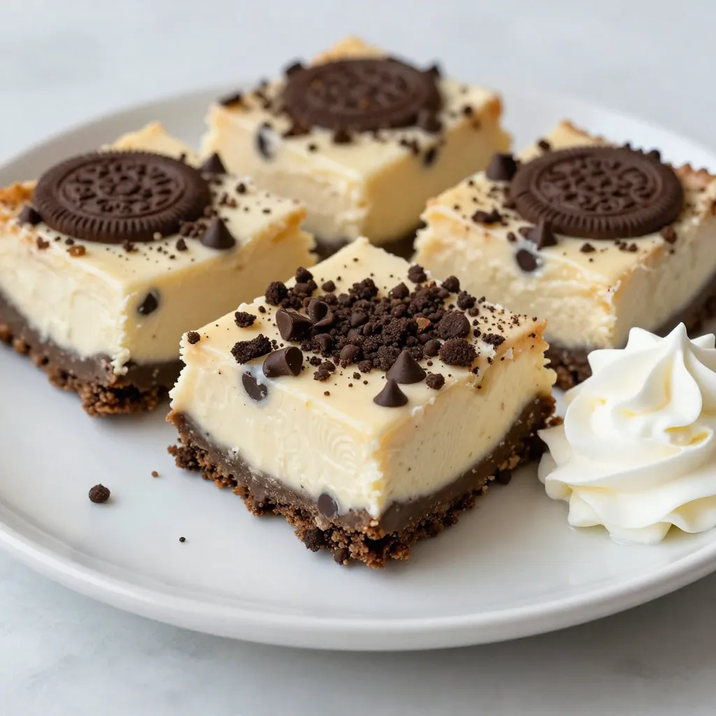 Cookies and Cream Cheesecake Bars Irresistible Delight