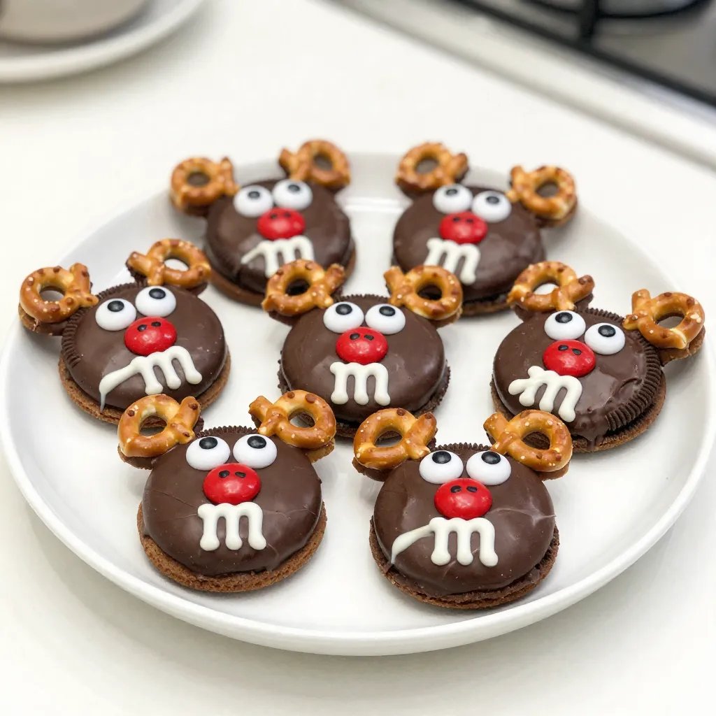 Chocolate Covered Oreo Reindeer Festive Treat Idea