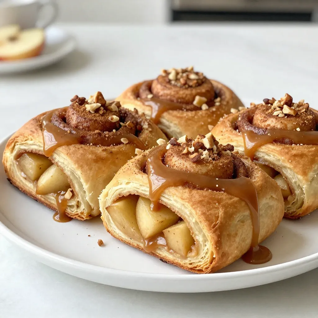 Caramel Apple Cinnamon Rolls Soft and Irresistible Treat