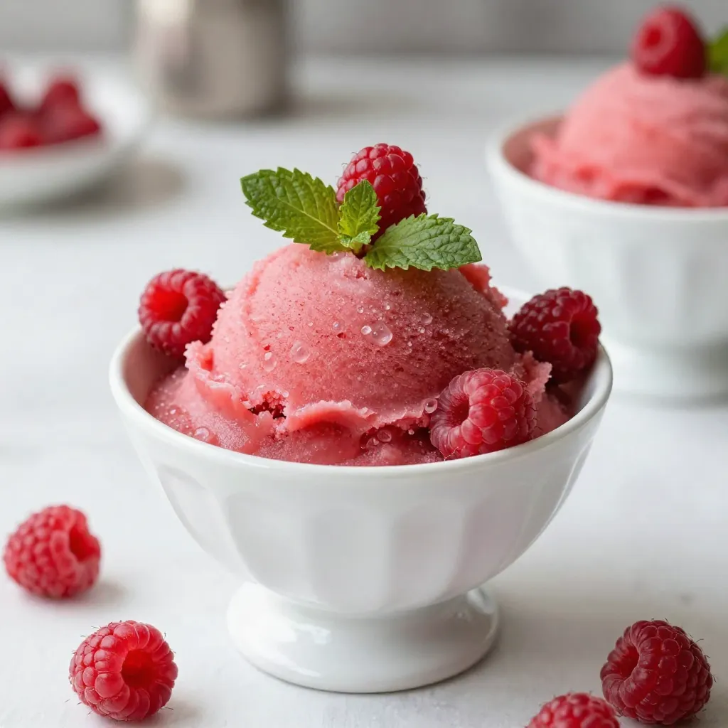 Raspberry Lemonade Sorbet Refreshing Summer Treat