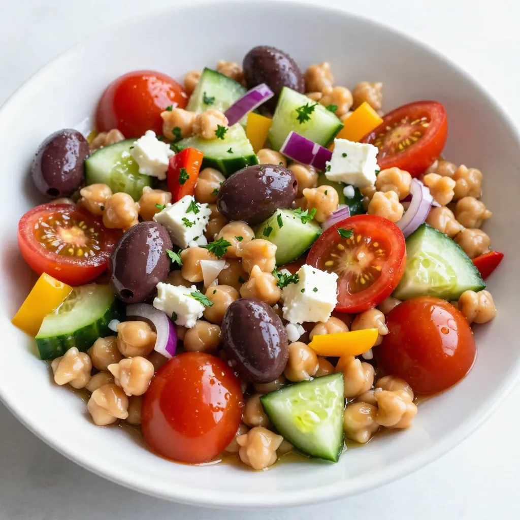 Mediterranean Chickpea Salad Fresh and Flavorful Dish