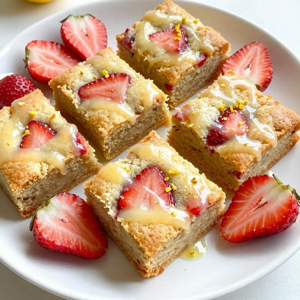 Savory Strawberry Lemon Blondies Easy and Delicious Treat