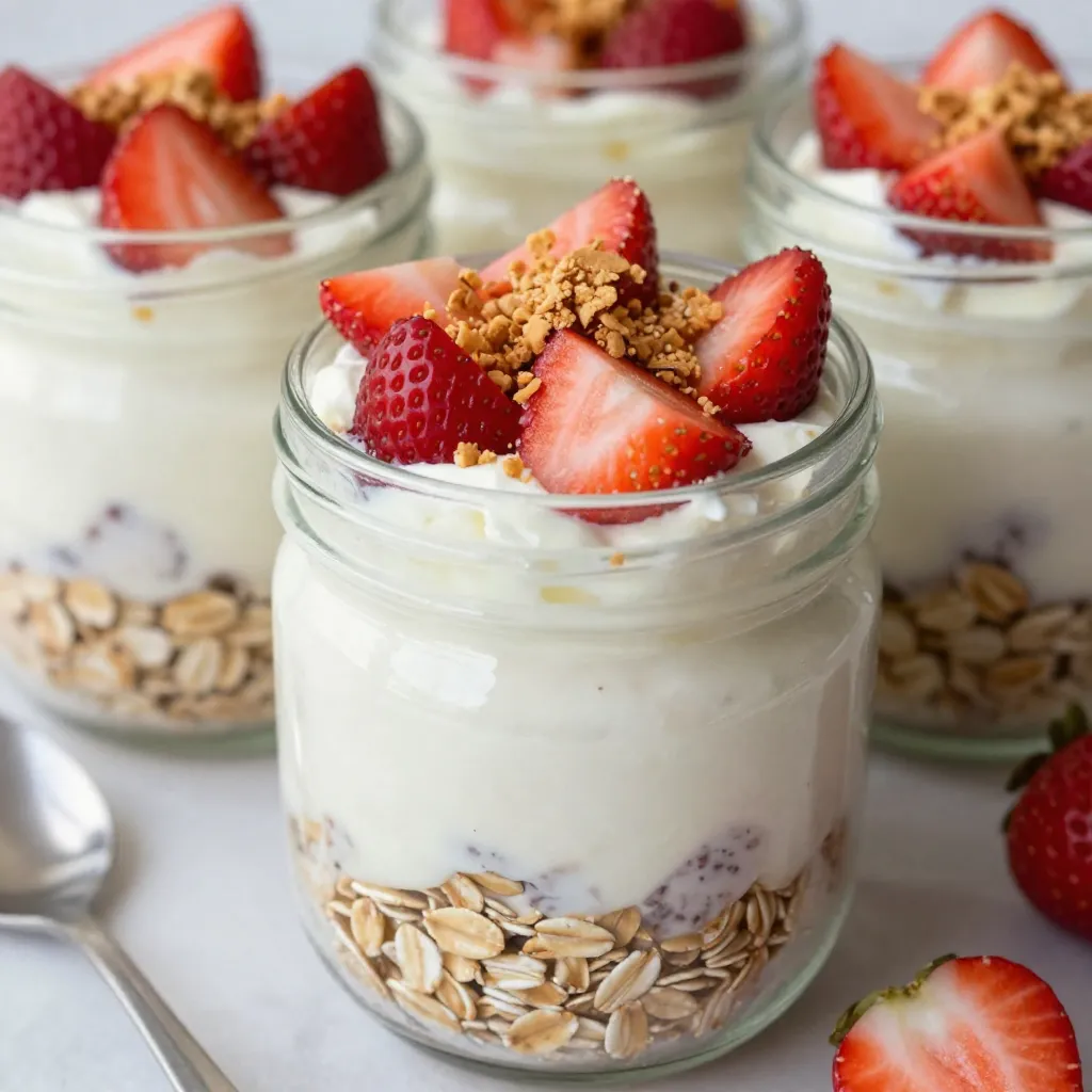 Strawberry Cheesecake Overnight Oats Easy Recipe
