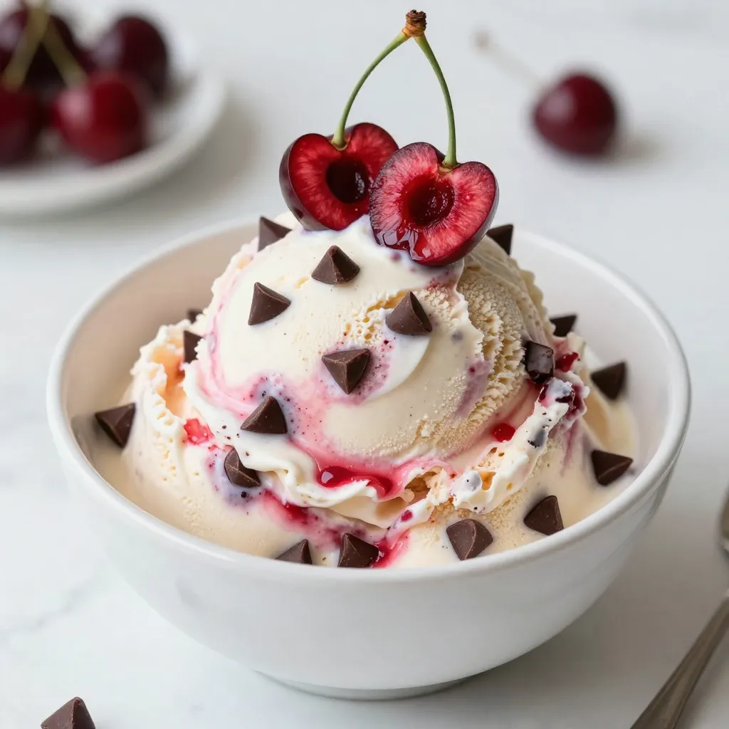 Cherry Chocolate Chip Ice Cream Simple and Delicious Treat