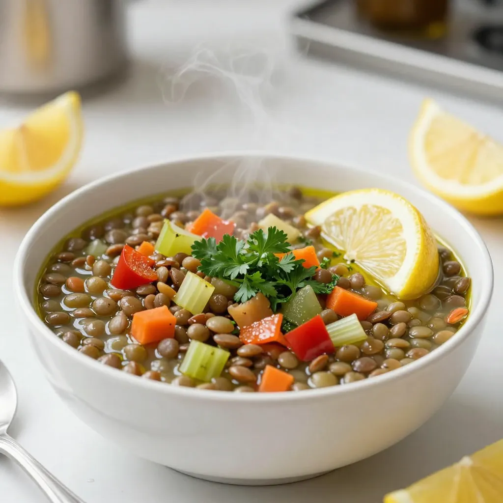 Mediterranean Lentil Soup Flavorful and Nutritious Dish