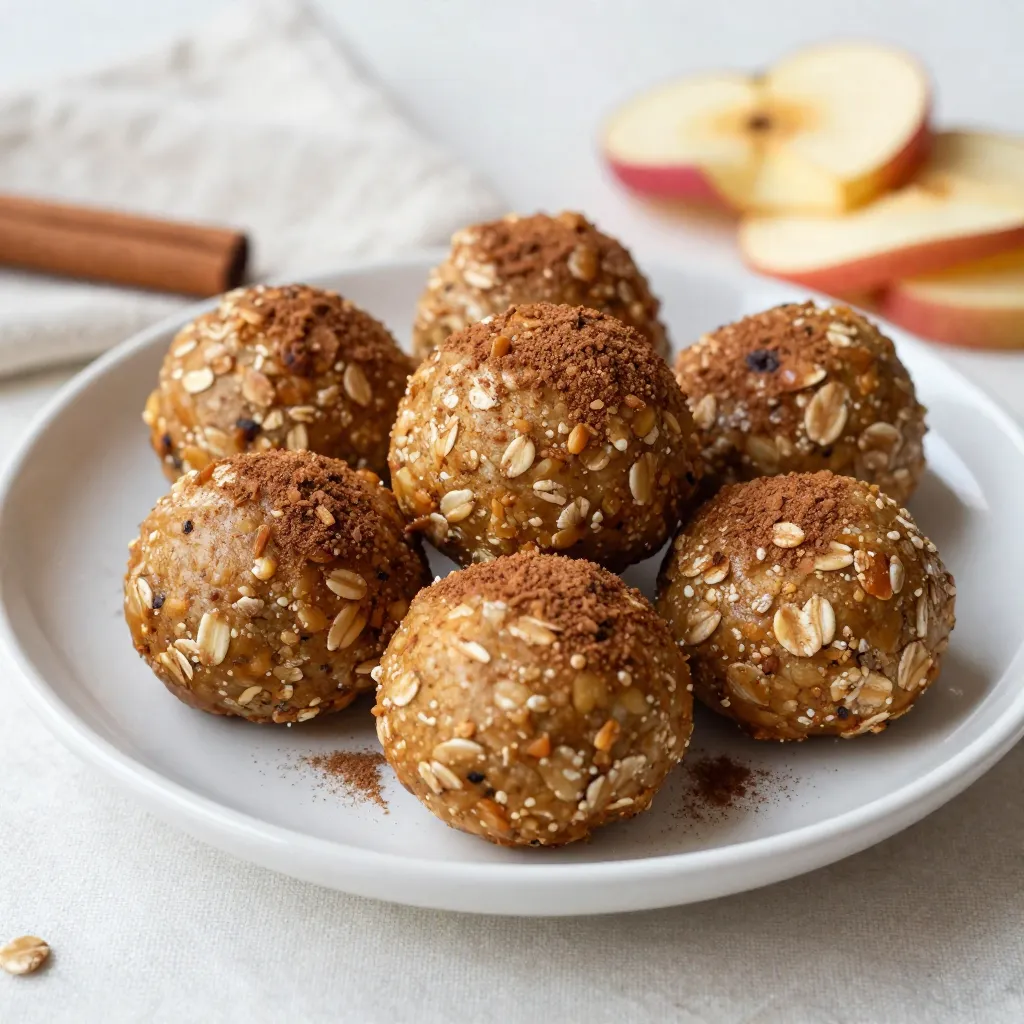 Apple Cinnamon Energy Bites Healthy Snack Treat