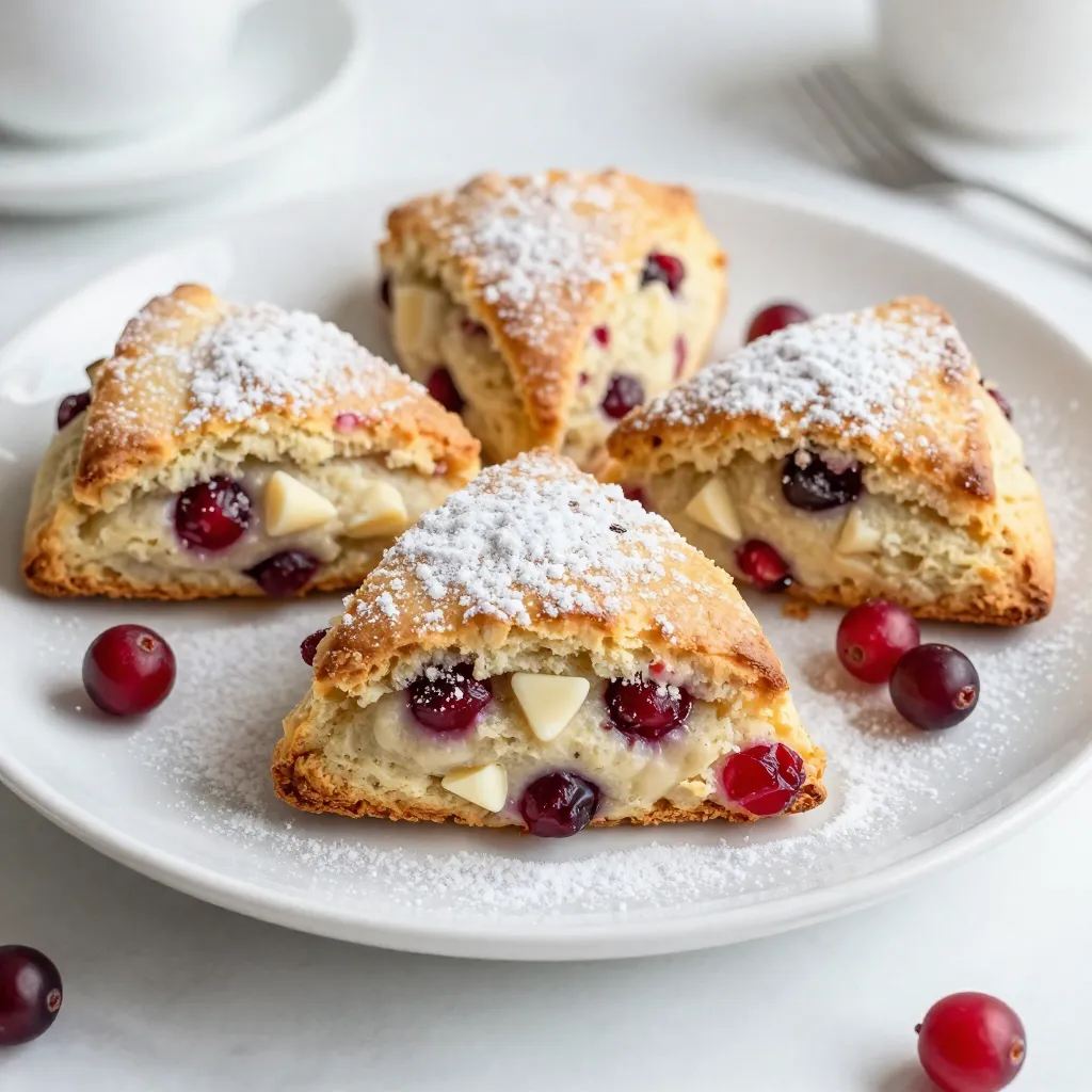 Cranberry White Chocolate Scones Delightful and Fresh