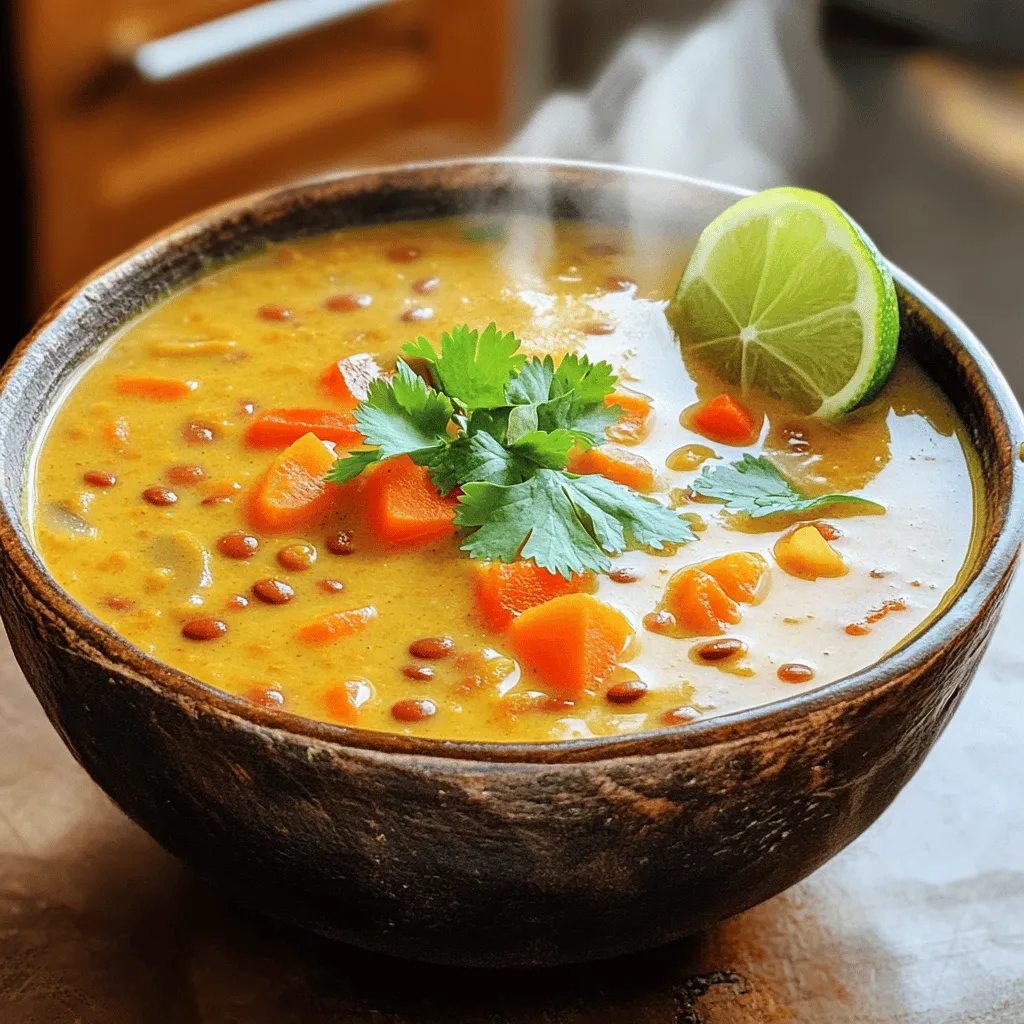 Coconut Curry Lentil Soup Protein-Packed and Flavorful