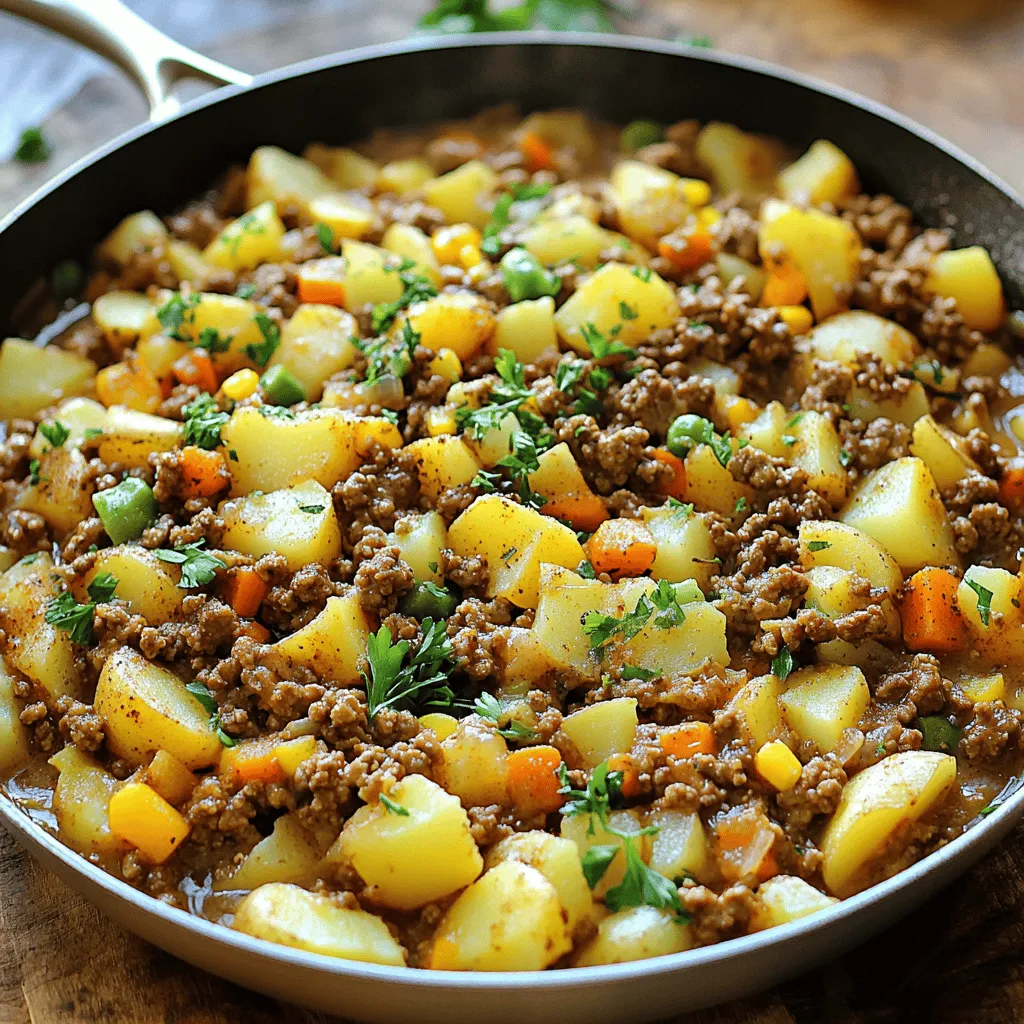 Ground Beef and Potatoes Hearty One-Pan Meal