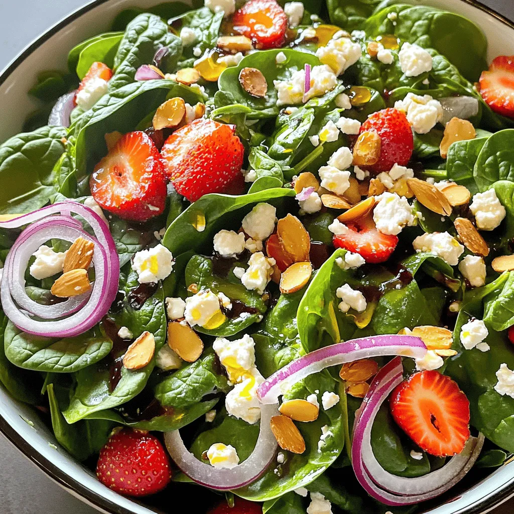 Spinach Strawberry Salad Refreshing and Healthy Dish