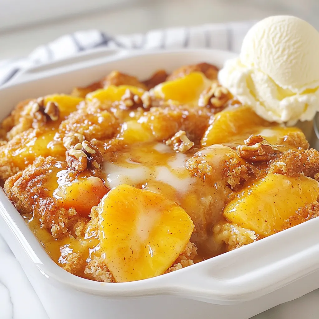 Peach Cobbler Dump Cake Delightful and Easy Recipe