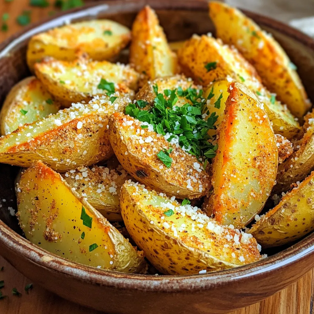 Air Fryer Parmesan Ranch Potato Wedges Savory Delight