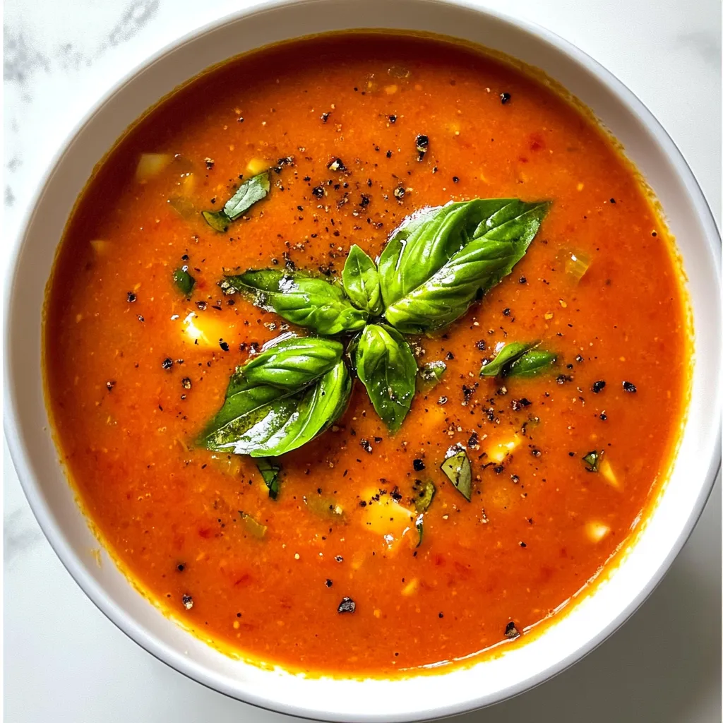 Roasted Tomato Basil Soup Flavorful and Comforting Dish