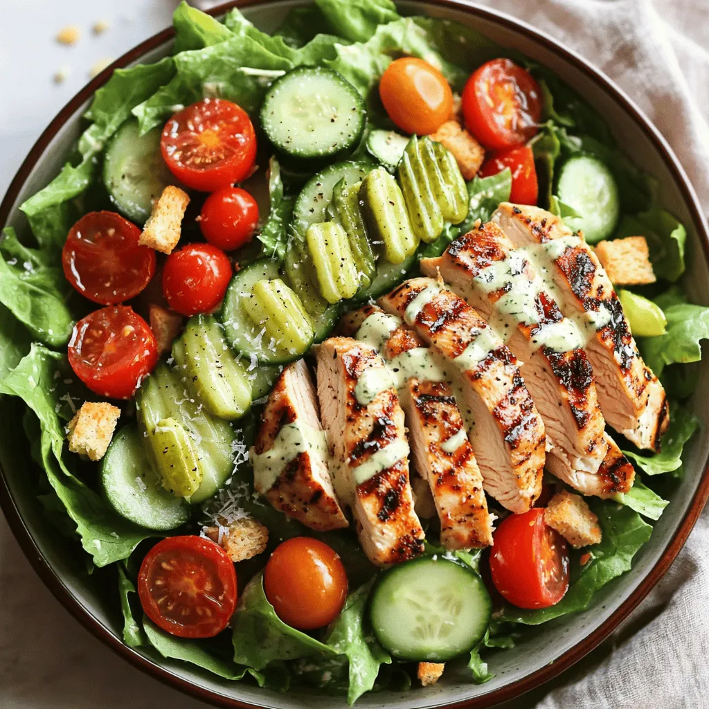 Pickle Ranch Chicken Caesar Salad Fresh and Flavorful
