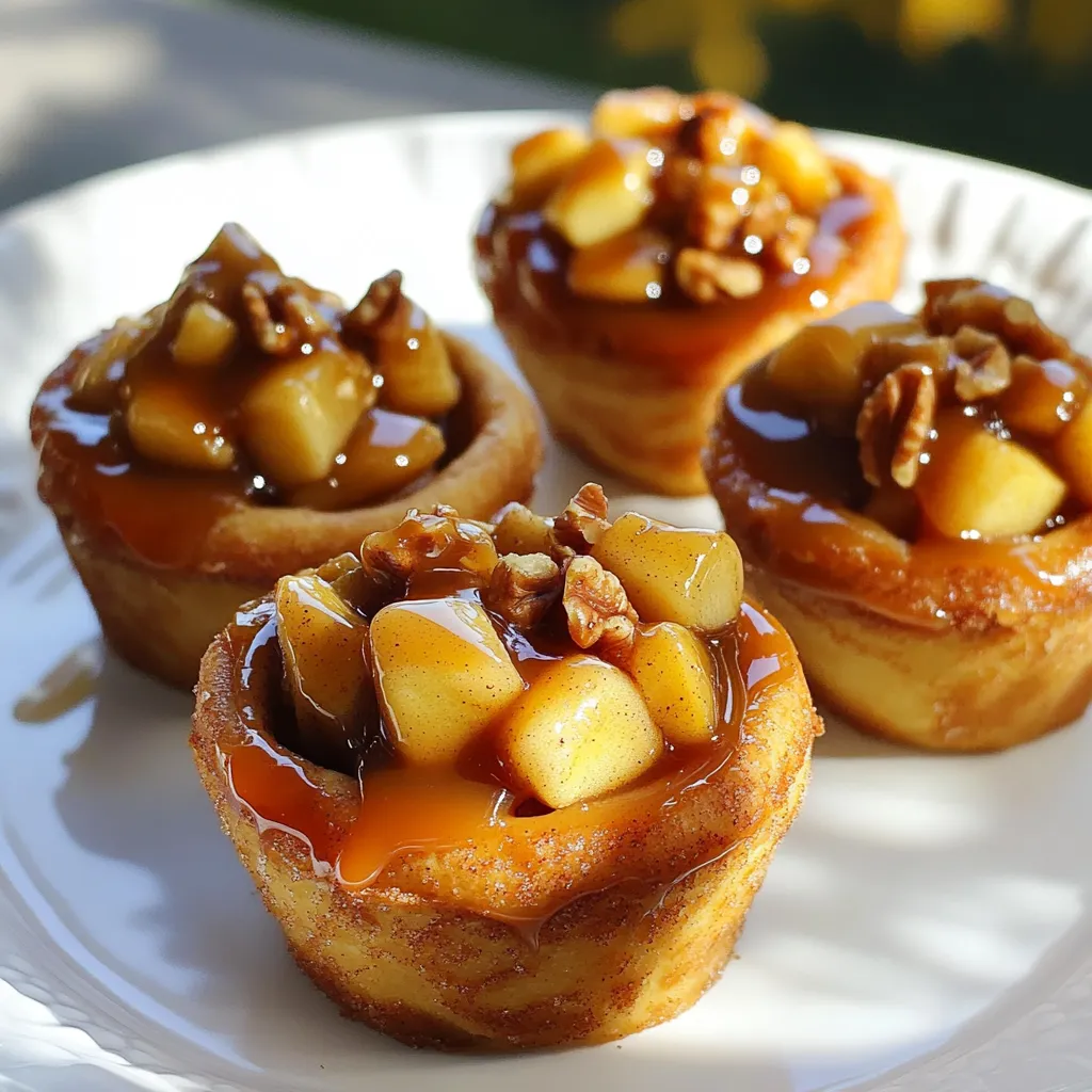 Caramel Apple Cinnamon Roll Cups Sweet and Simple Treat