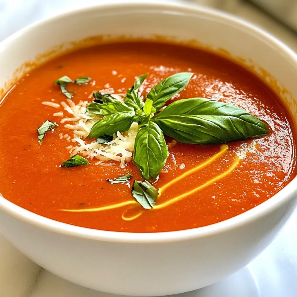 Tomato Basil Parmesan Soup Flavorful and Easy Recipe