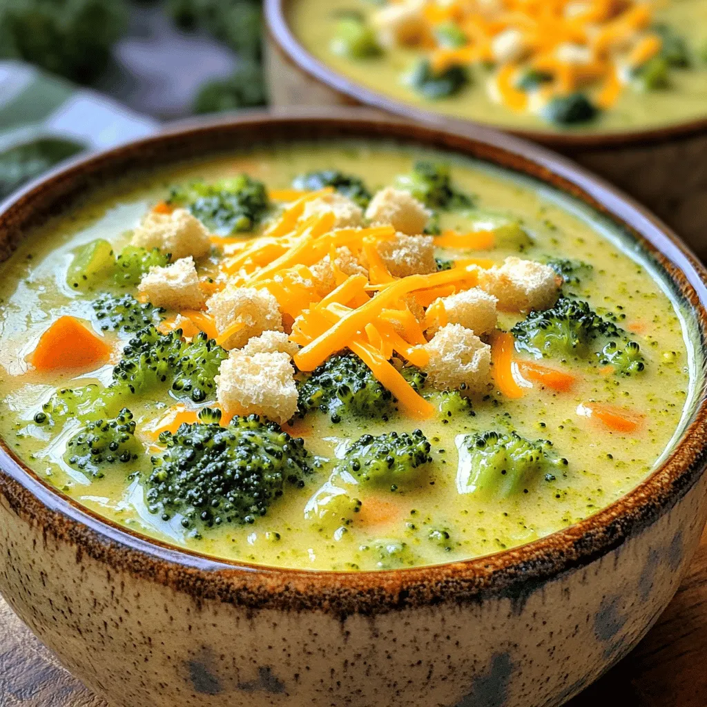 Broccoli Cheddar Soup Slow Cooker Easy Comfort Meal