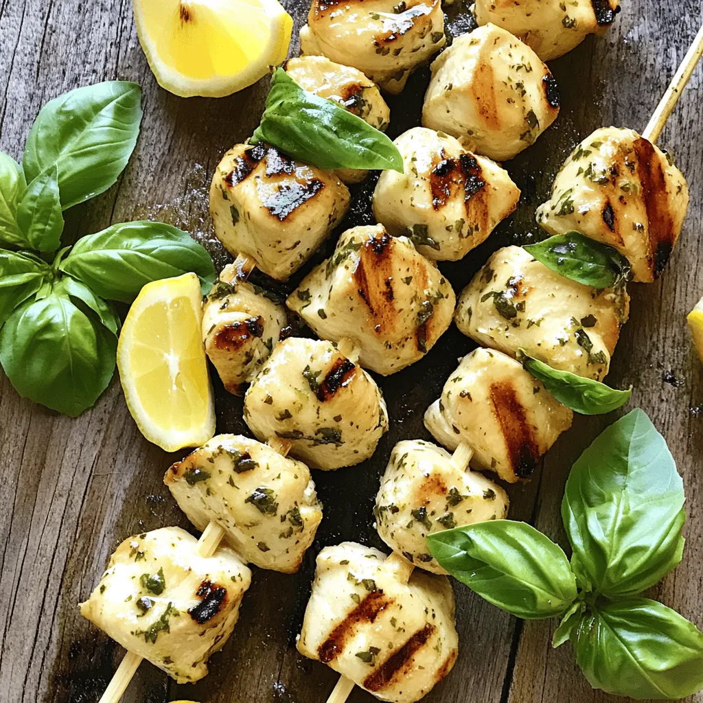 Lemon Basil Chicken Skewers Flavorful and Easy Recipe