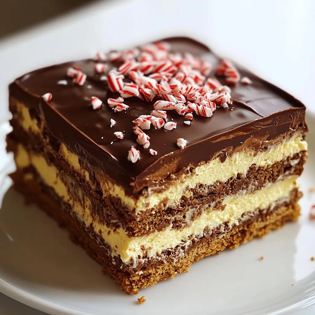Peppermint Chocolate Eclair Cake Delightful Dessert Treat