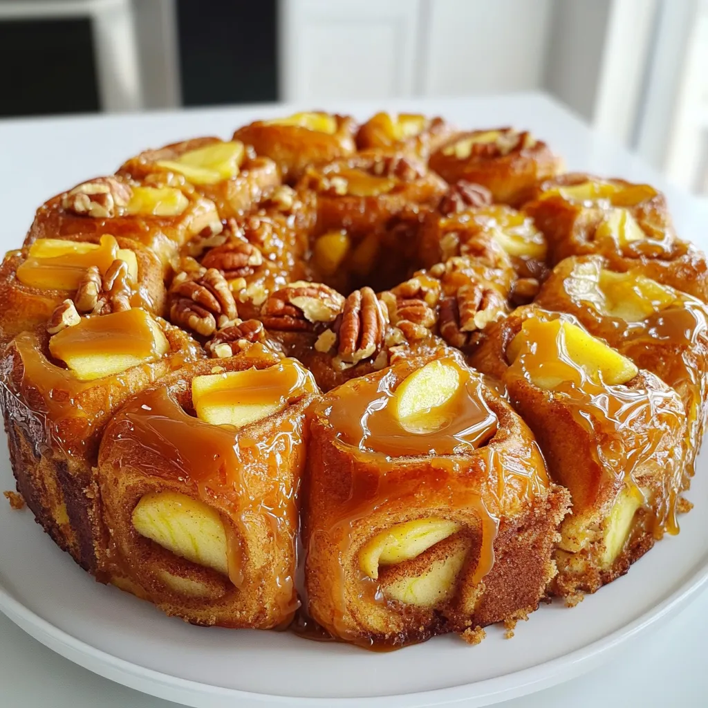 Caramel Apple Cinnamon Roll Monkey Bread Delight