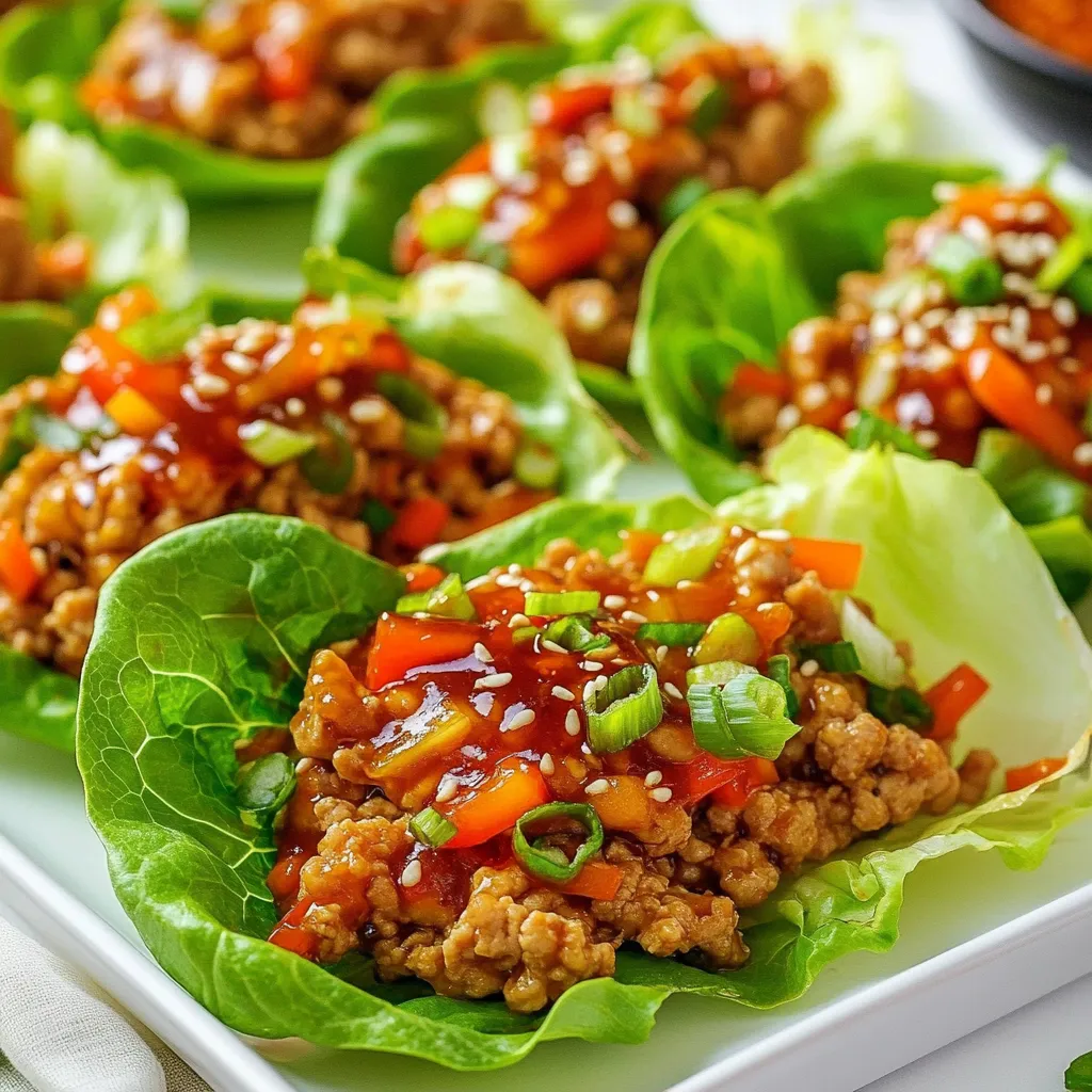 Honey Sriracha Chicken Lettuce Wraps Tasty Meal Idea