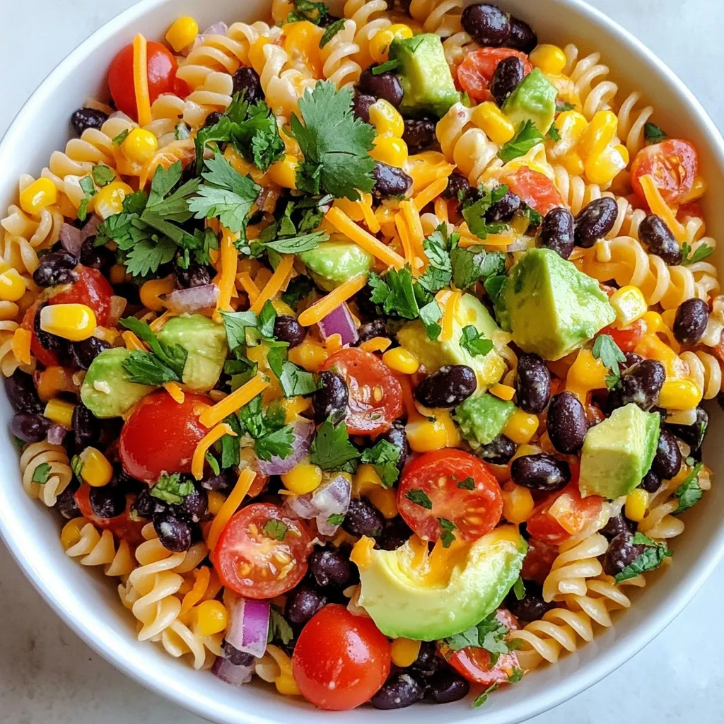 Fiesta Taco Pasta Salad Savory and Colorful Dish