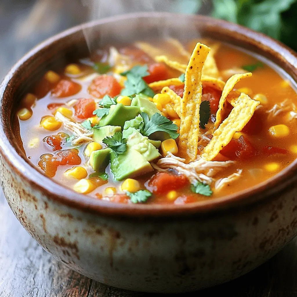 Easy Chicken Tortilla Soup Healthy Quick Meal Recipe