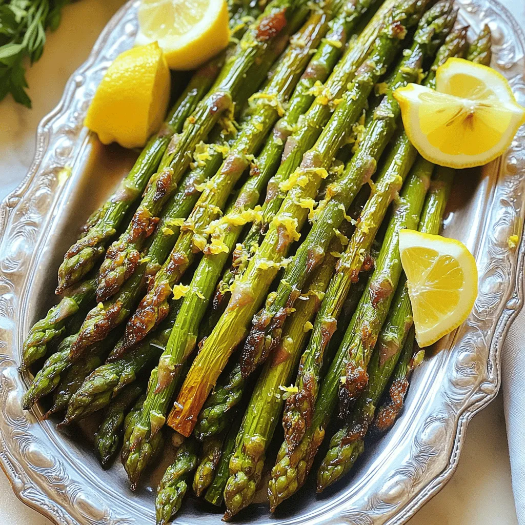 Lemon Garlic Roasted Asparagus Healthy Easy Side Dish