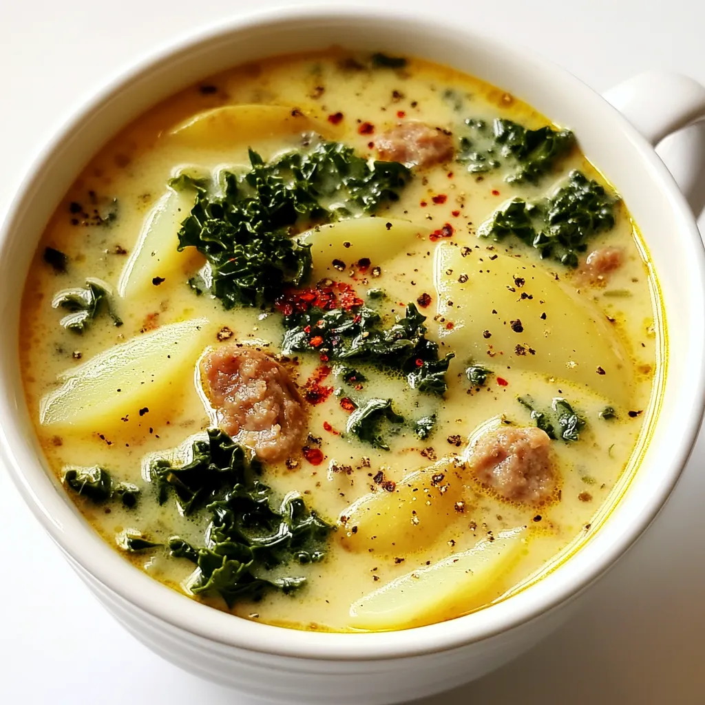Slow Cooker Creamy Zuppa Toscana Soup Delight