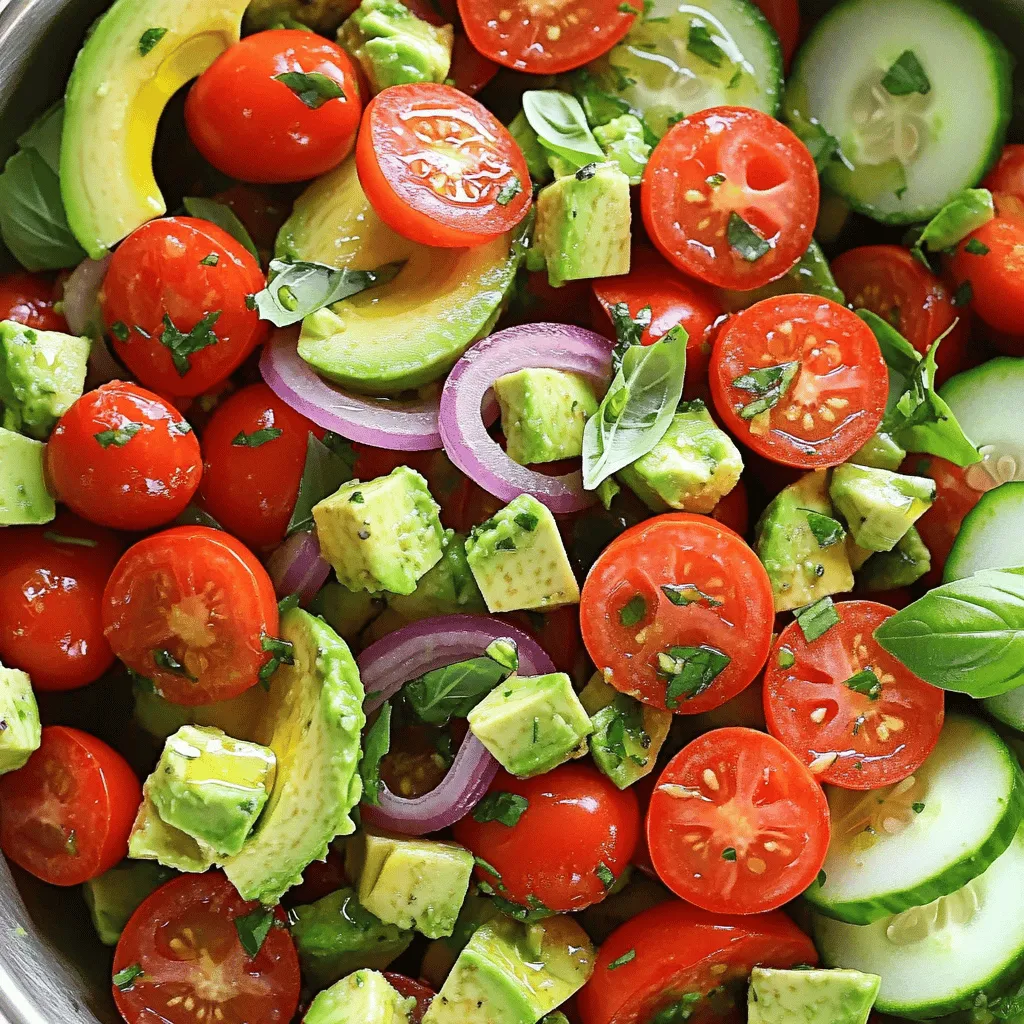 Avocado and Tomato Salad Fresh and Flavorful Dish