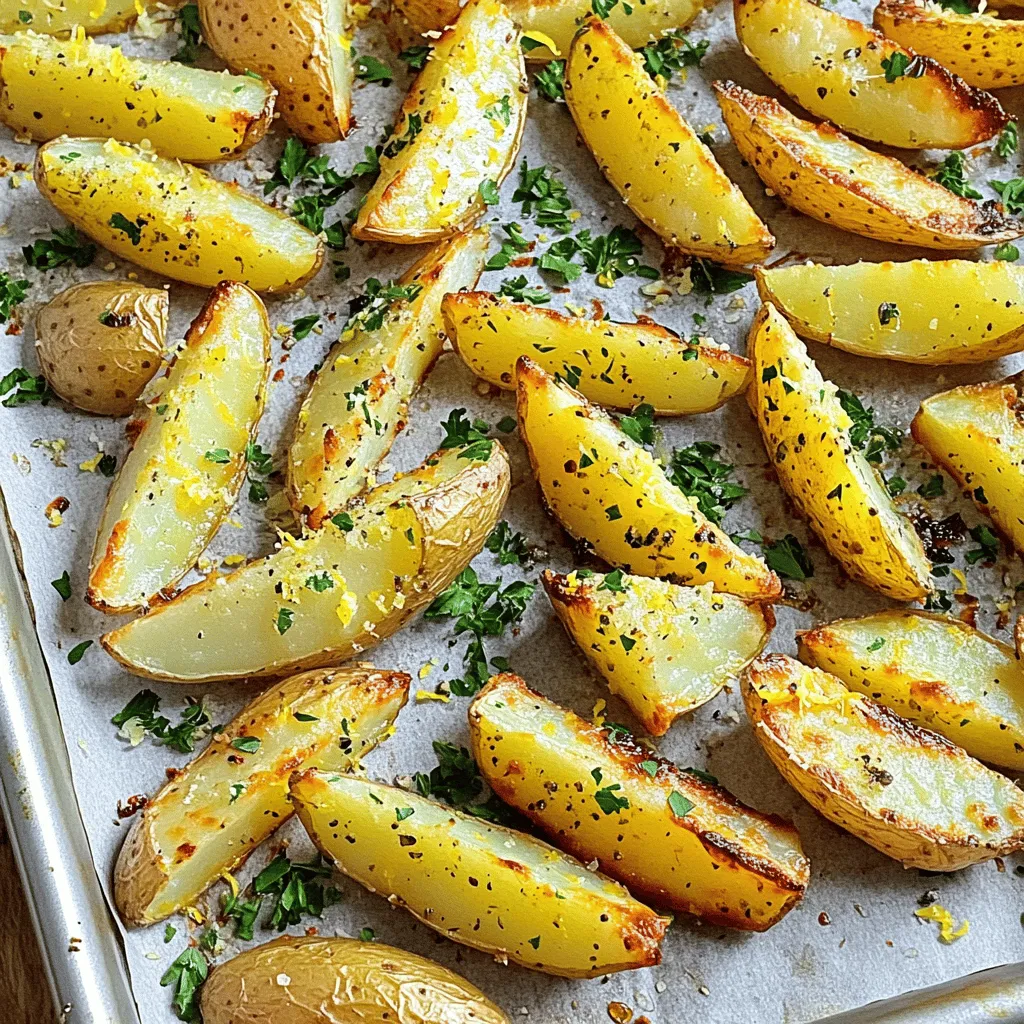 Greek Lemon Potato Wedges Crispy and Flavorful Treat