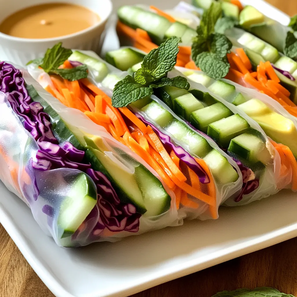 Rainbow Veggie Spring Rolls Fresh and Flavorful Treat